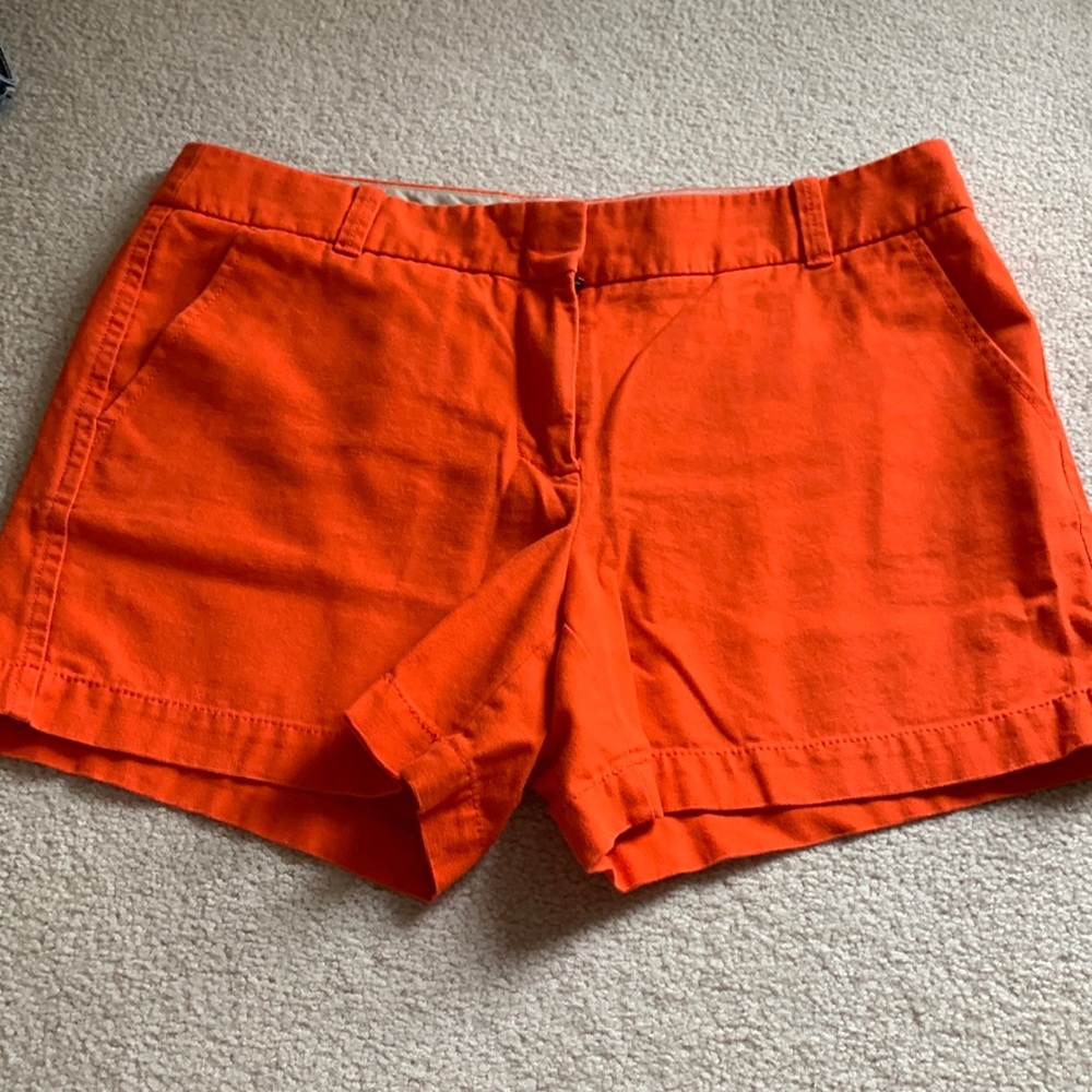 Bright orange j crew shorts